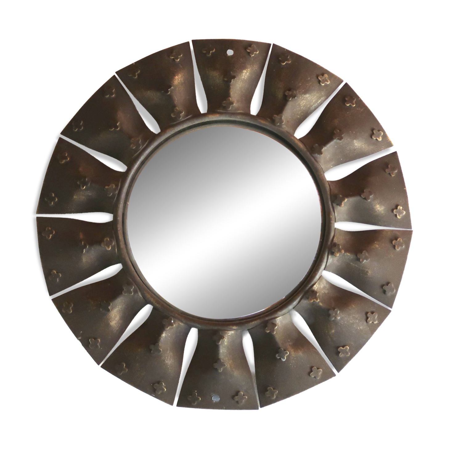 Miroir soleil convexe oeil de sorcière Chaty Vallauris A.M, France 1950