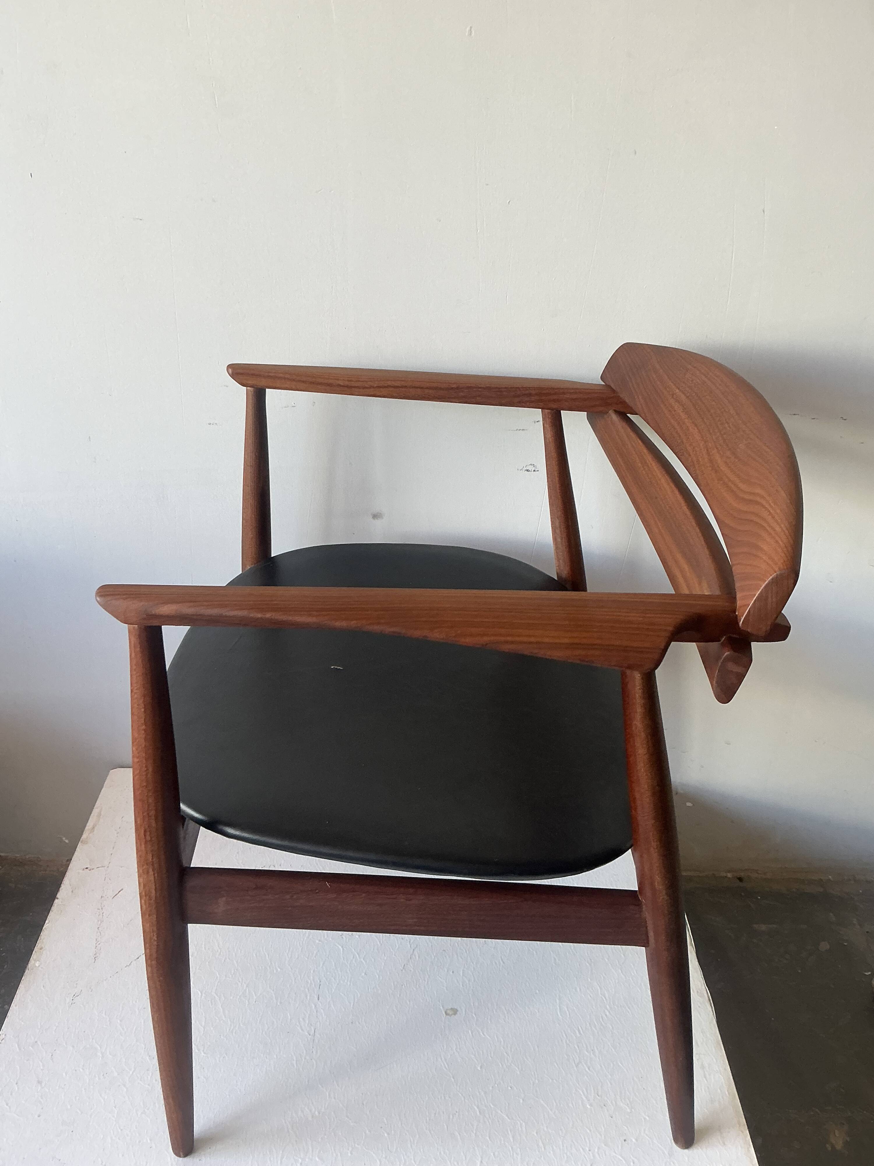 Fauteuil de bureau danois en teck