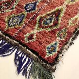Moroccan Berber carpet Boucherouite 1.63x1.10m