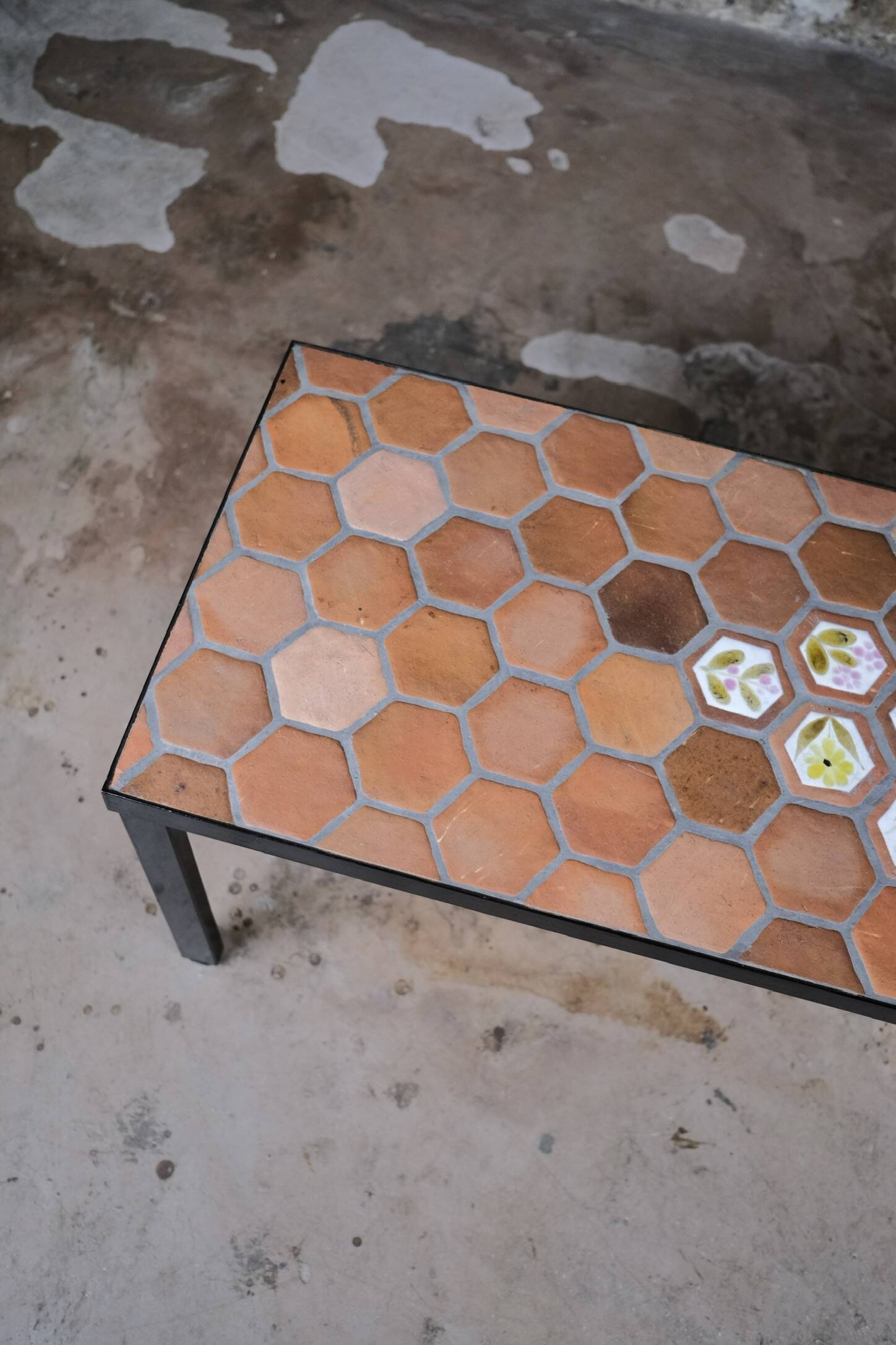 Rectangular ceramic coffee table by Roger Capron, Vallauris, 1960s