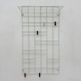 Vintage wire metal wall coat rack , 1960s