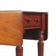 Table basse ancienne en acajou avec tiroir et décorations, XIXe siècle