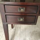 Wooden desk with mahogany veneer from Flamant