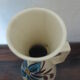 Vase West Germany à anse déco florale peinte à la main