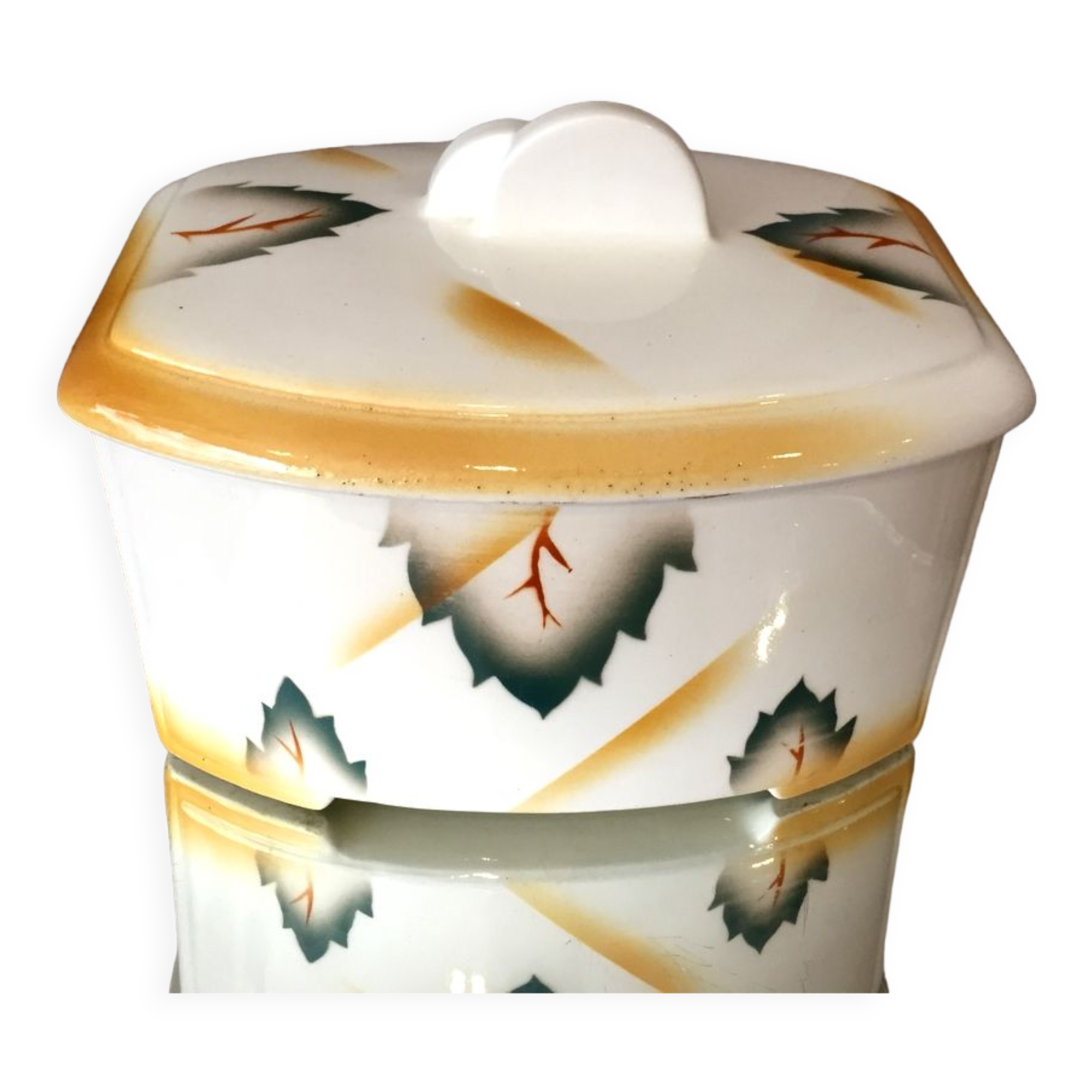 Boîte en porcelaine a biscuits des annees 1930 1940