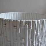 Ceramic cache pot in bamboo style, Italy 1980, Hollywood Regency.