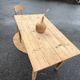 Old farmhouse table in raw solid wood with 1 drawer, for 4/6 people.