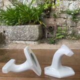 Duo of porcelain hooks