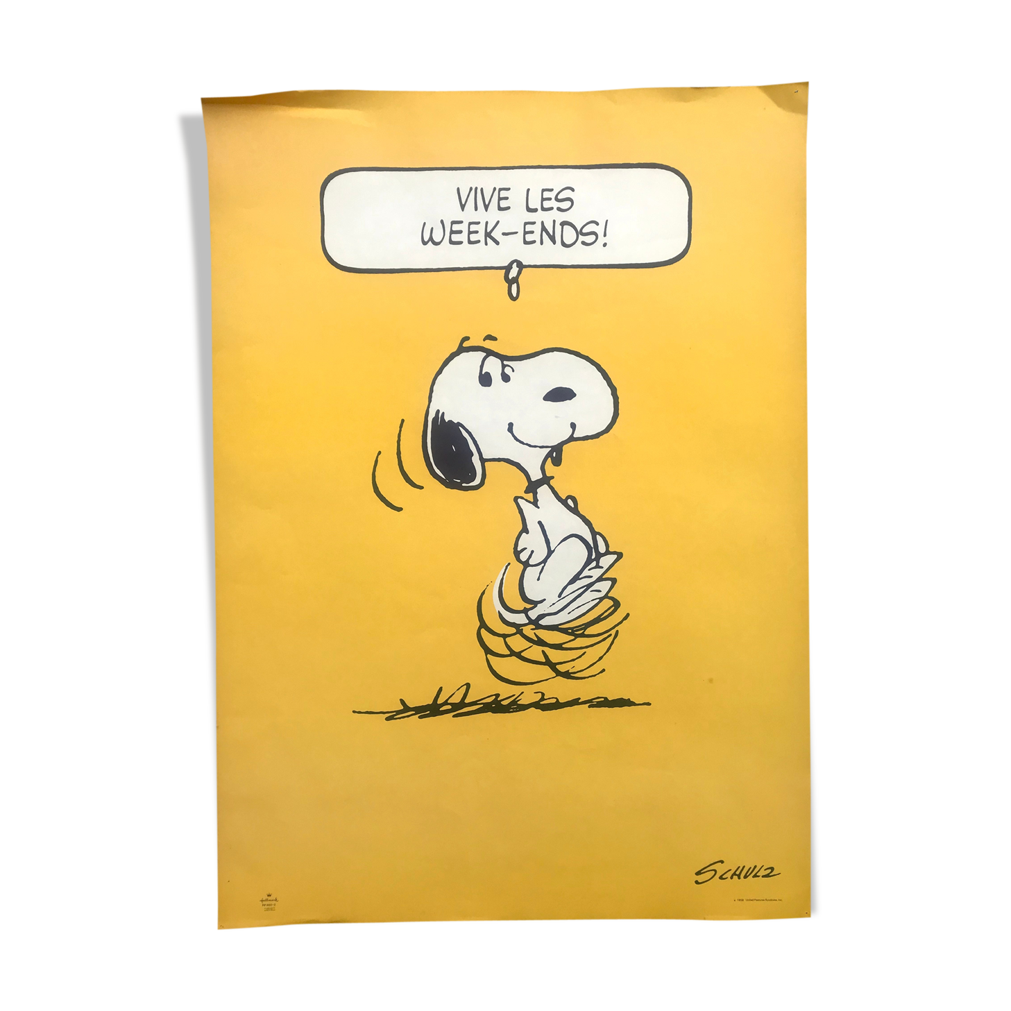 Snoopy 1958 "Weekend" poster