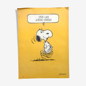 Affiche Snoopy 1958 "Week-end"