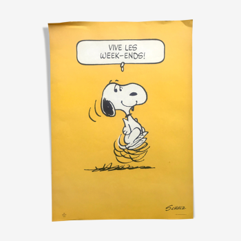 Snoopy 1958 "Weekend" poster