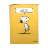 Affiche Snoopy 1958 "Week-end"