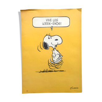 Snoopy 1958 "Weekend" poster