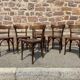 6 chaises bistrot bois courbé vintage