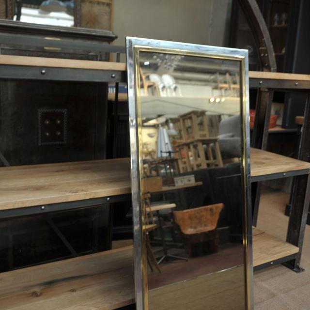 Chrome and brass mirror 1970