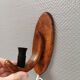 A set of old wall lamps in walnut.