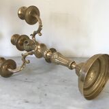 Pair of golden bronze candlesticks