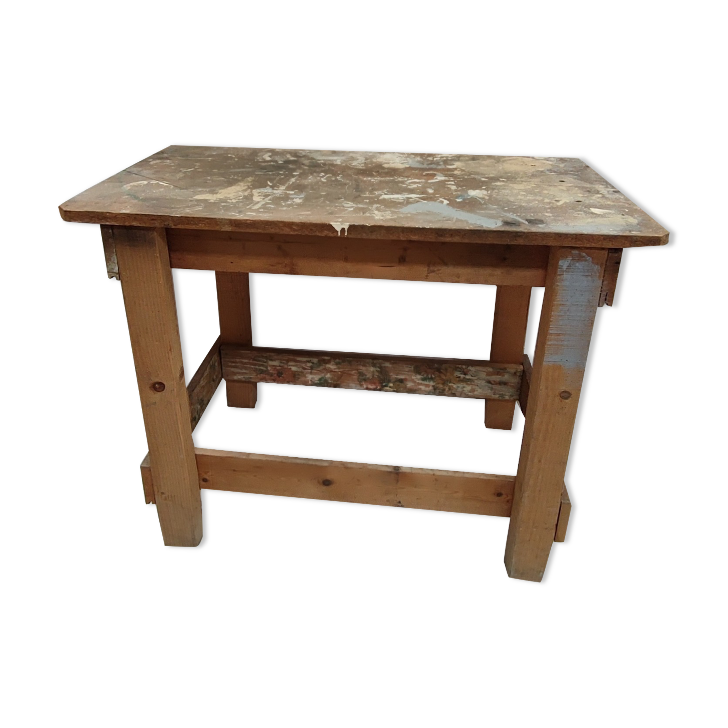 Vintage wooden workbench