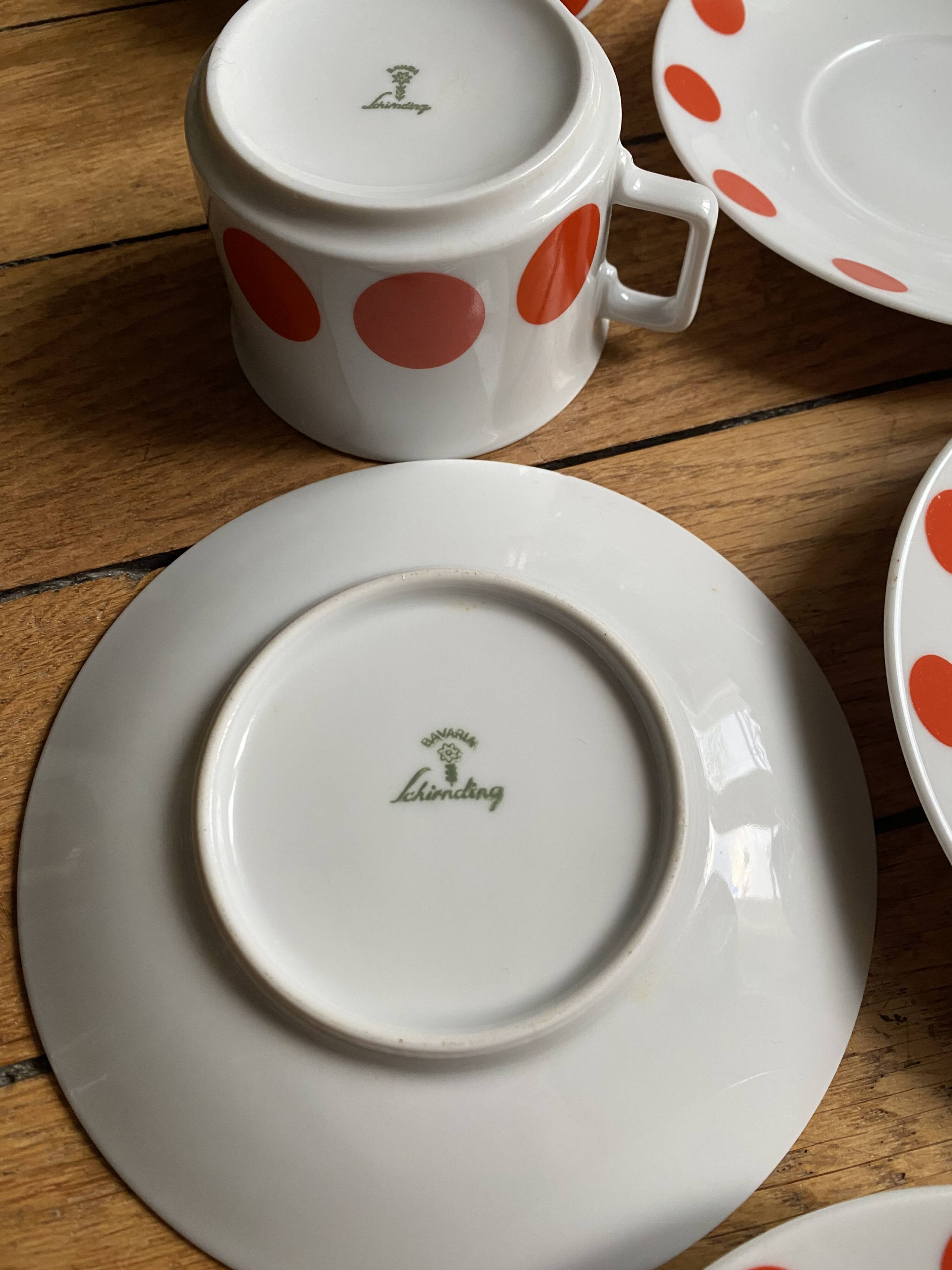 Tasses vintage en porcelaine allemande