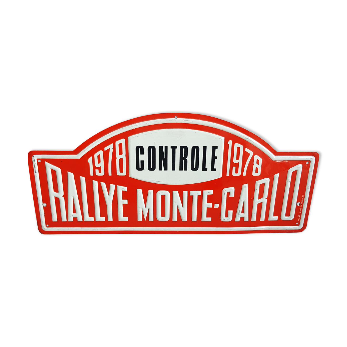 Plaque Métal 69e Rallye Monte-Carlo 2001, 30 X 15.5 Cm, état Neuf, Superbe Déco