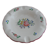 KG Lunéville earthenware ashtray with flower motifs Ø 18.5 cm