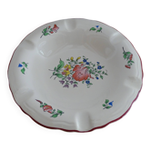 KG Lunéville earthenware ashtray with flower motifs Ø 18.5 cm