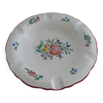KG Lunéville earthenware ashtray with flower motifs Ø 18.5 cm