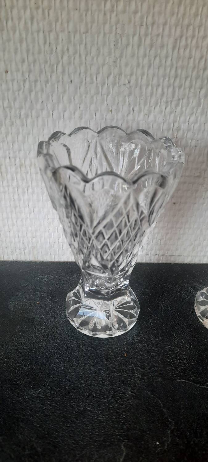 Pair of crystal vases