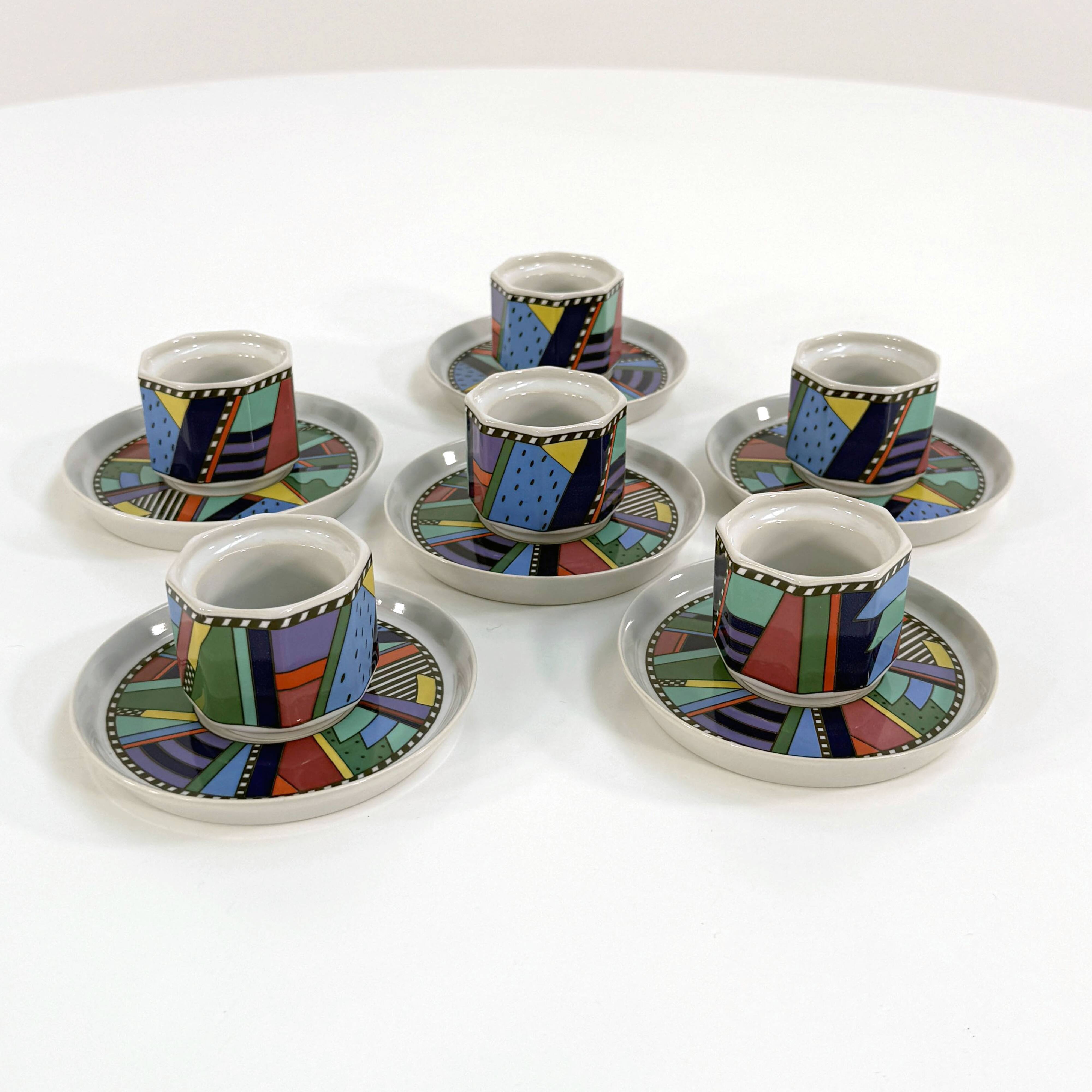 Lot de 6 tasses espresso Metropol de Barbara Brenner pour Rosenthal, 90