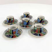 Set of 6 Metropol espresso cups by Barbara Brenner for Rosenthal, 90