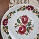 Ensemble de 12 assiettes creuses Moulin des Loups Ottawa – Fleurs bordeaux