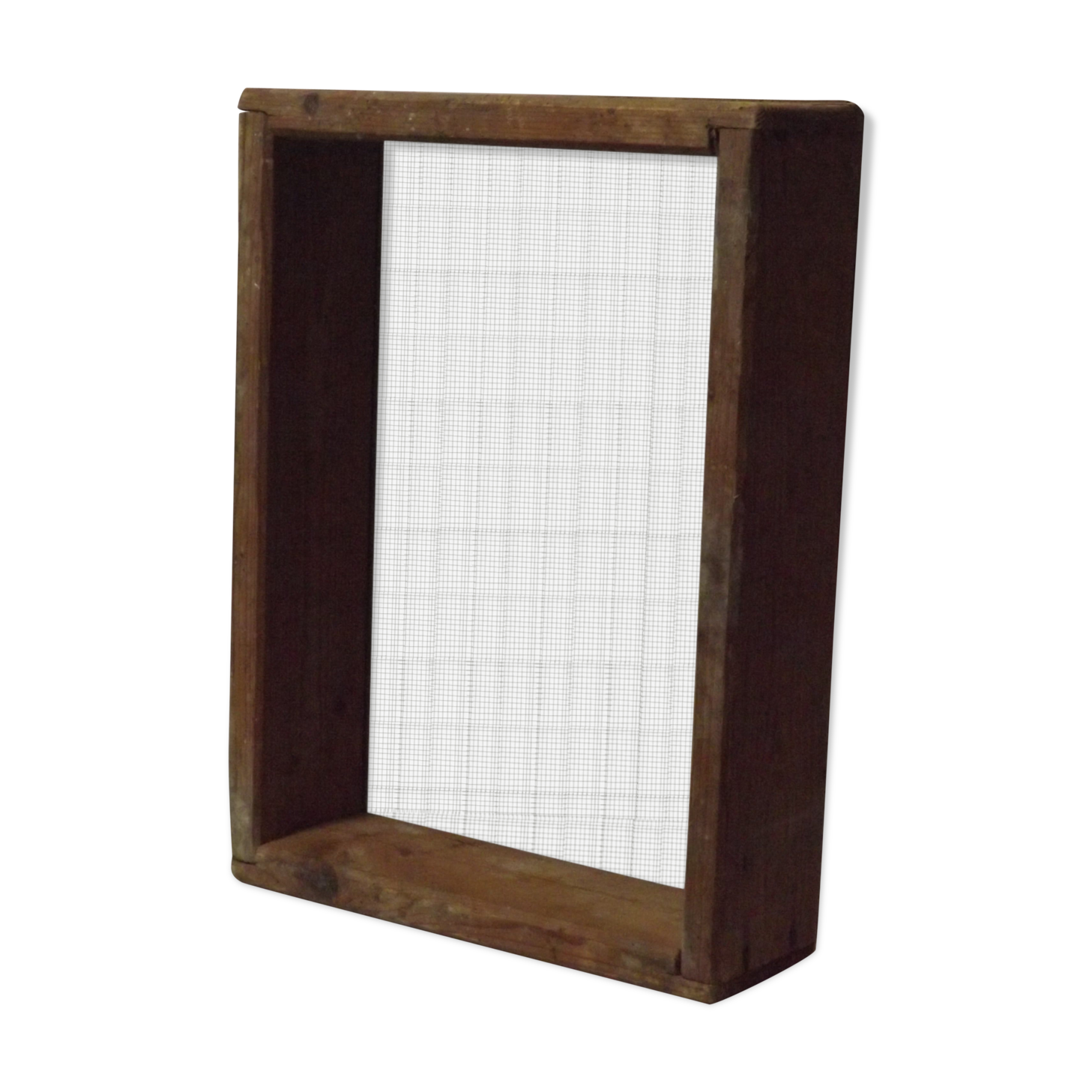 Ancient wood and steel screen