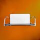 Folding rolling dessert trolley in white formica and chrome metal – 1950s-60s