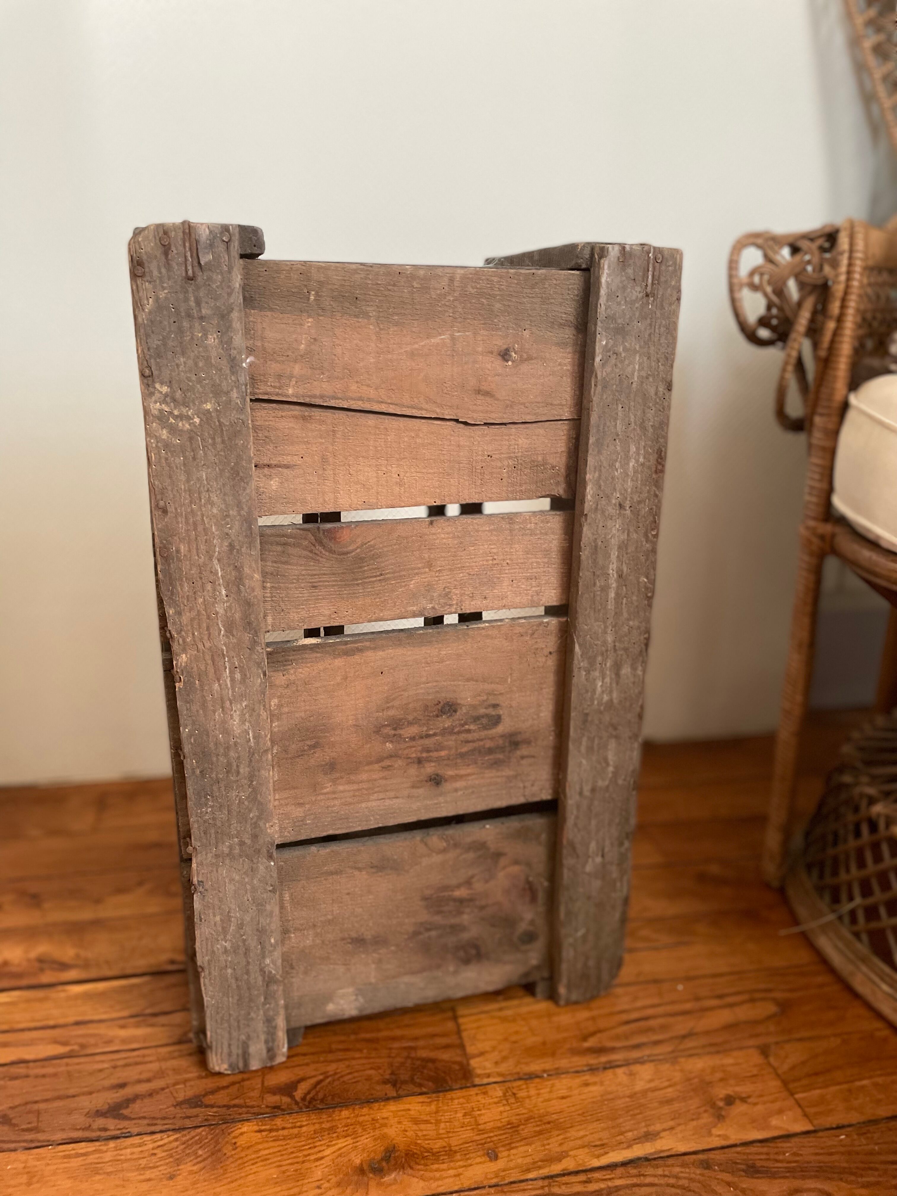 Old wooden bottle locker