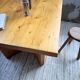 Square modernist table made of solid pine from the 1950s.