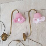 Pair of swan collar wall light