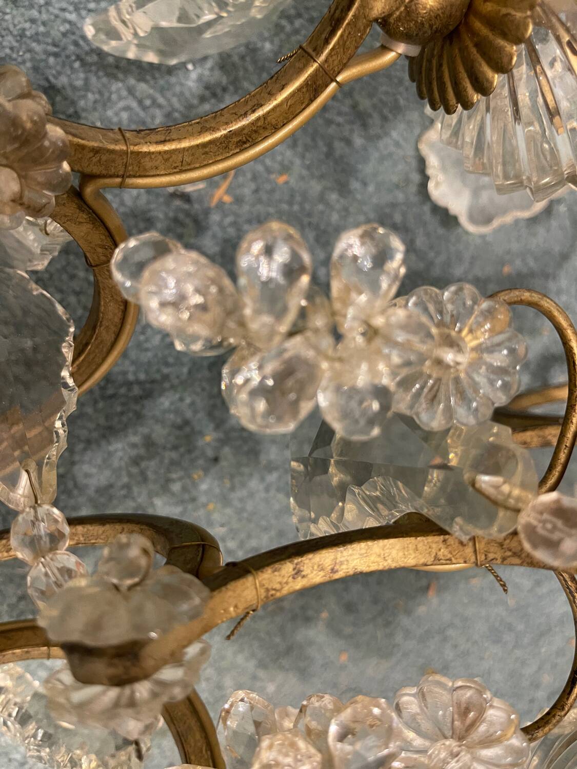 Large Crystal Sconces Set of 3