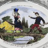 Ancienne assiette Gien proverbe