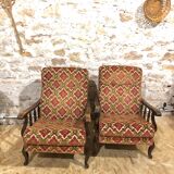 Vintage velvet armchairs