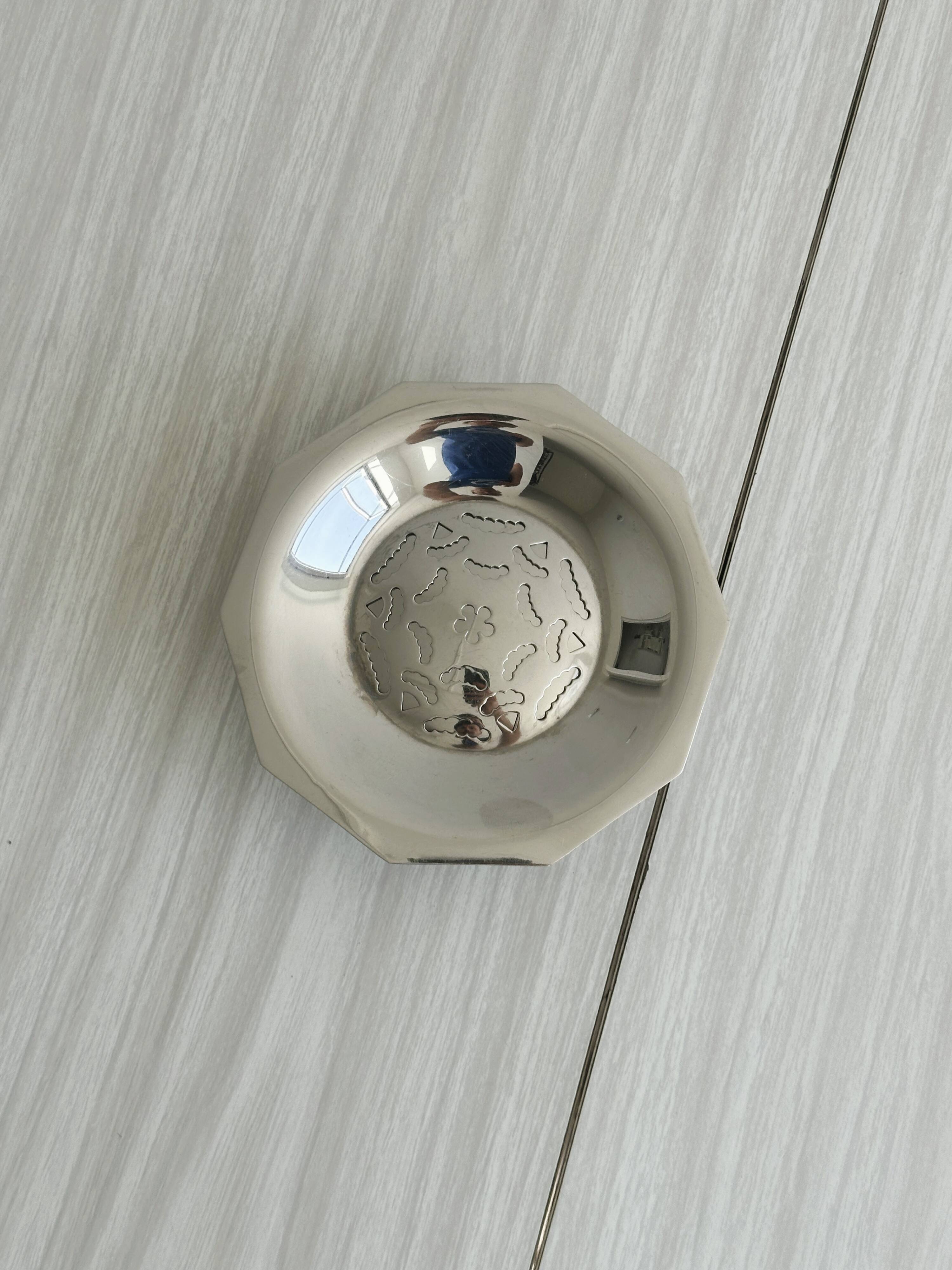 Antique metal butter dish