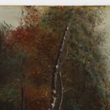 Rustic Farmstead Painting by E. Depriens in Oil on Canvas, Belgium ca. 1930