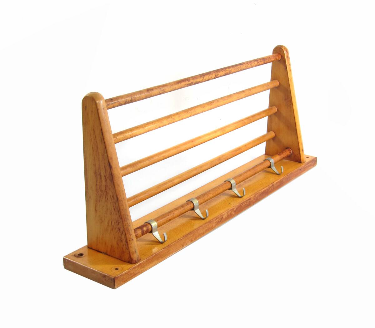 Porte-manteau en bois vintage des années 50 design Piet Zwart Bruynzeel