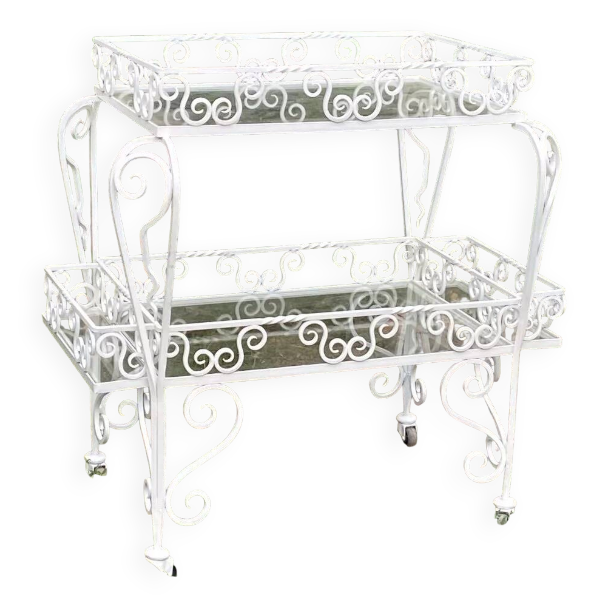 Vintage 1950s wrought iron serving trolley – renovated and full of charm