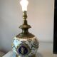 Old faience lamp of Gien Renaissance decoration 1876