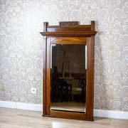 Vintage Floor Mirror in Light Brown Oak Frame, 1950s