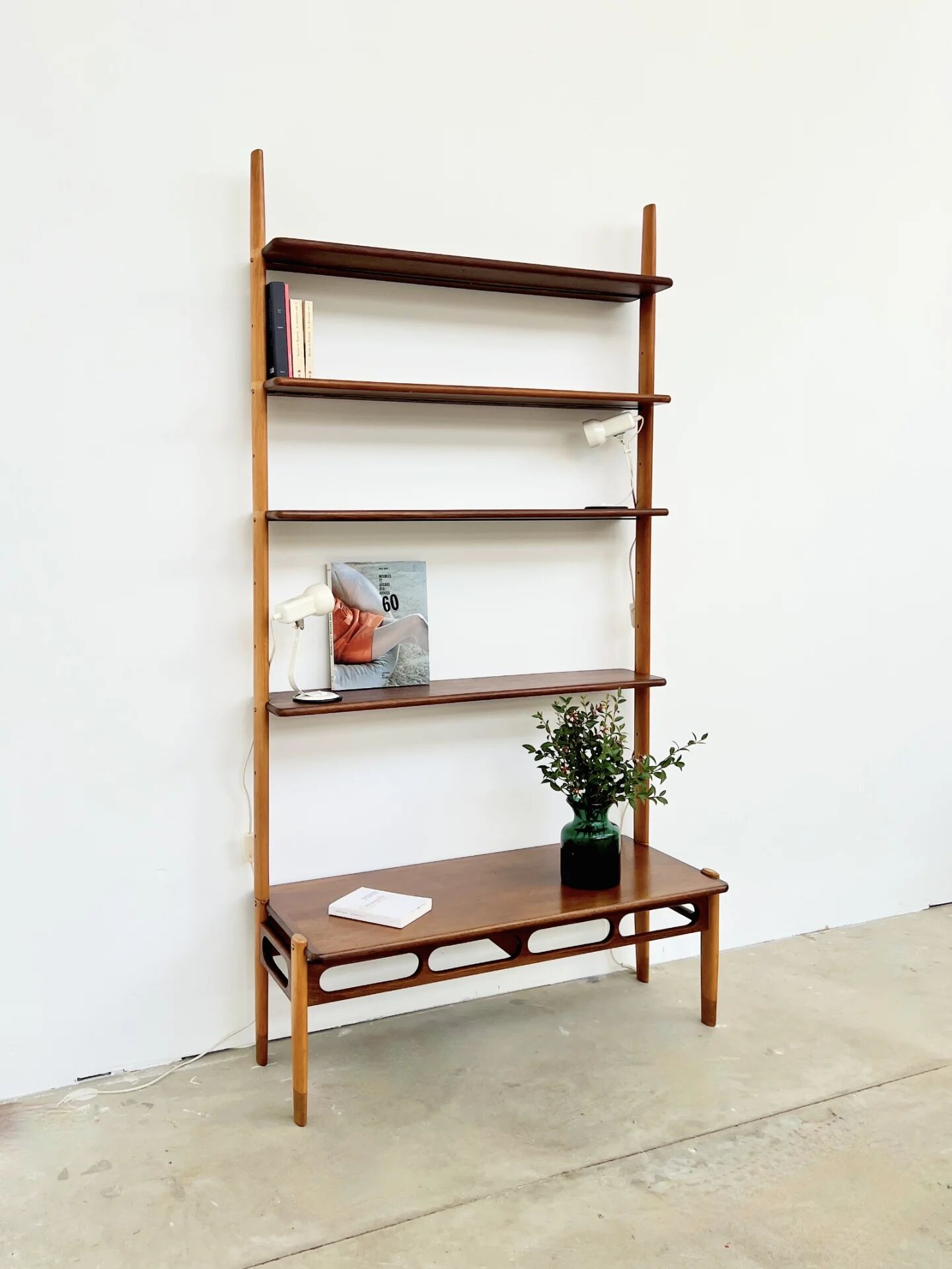 Wall system William Watting for Scanflex in teak and beech — 1960