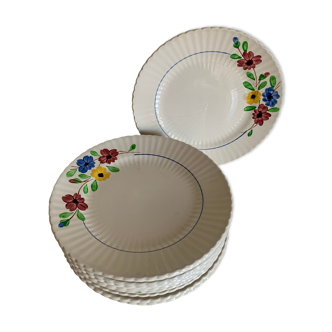 12 dessert plates Digoin Sarreguemines " beausoleil "