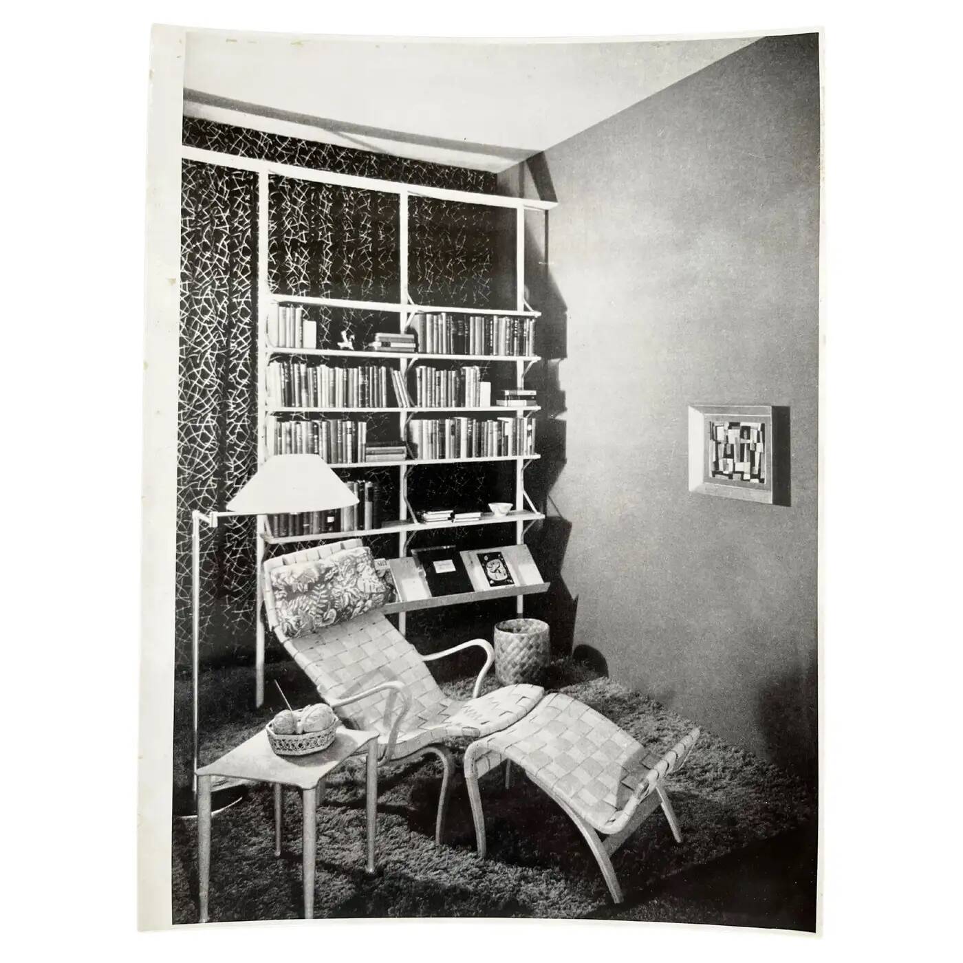 Original photo of furniture by Bruno Mathsson / Sweden - 1945