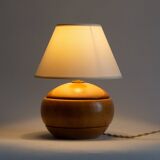 Blond wood lamp base, 70s