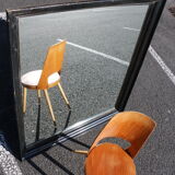 Rectangular black mirror 127Cm